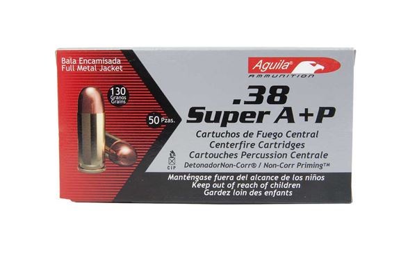 AGUILA 38SUPER A&P 130 FMJ 50 - Win Repeating Arms Promotion